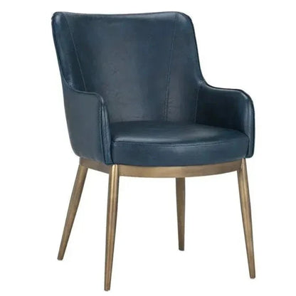 Franklin Leather Modern Dining Armchair - LOOMLAN - SUNPAN - Dining Chairs