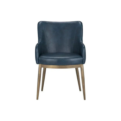 Franklin Leather Modern Dining Armchair - LOOMLAN - SUNPAN - Dining Chairs