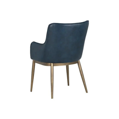 Franklin Leather Modern Dining Armchair - LOOMLAN - SUNPAN - Dining Chairs