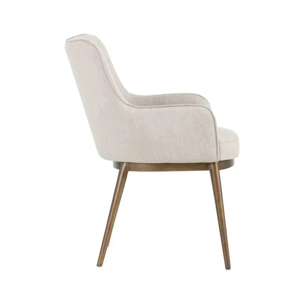 Franklin Leather Modern Dining Armchair - LOOMLAN - SUNPAN - Dining Chairs