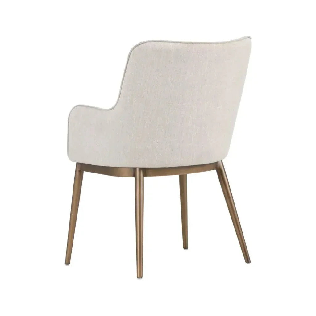 Franklin Leather Modern Dining Armchair - LOOMLAN - SUNPAN - Dining Chairs
