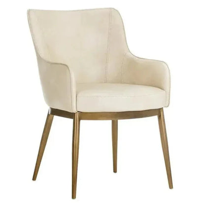 Franklin Leather Modern Dining Armchair - LOOMLAN - SUNPAN - Dining Chairs