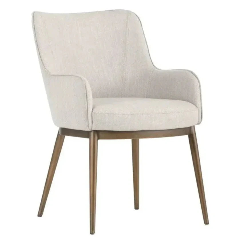 Franklin Leather Modern Dining Armchair - LOOMLAN - SUNPAN - Dining Chairs