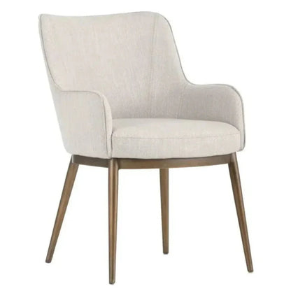 Franklin Leather Modern Dining Armchair - LOOMLAN - SUNPAN - Dining Chairs