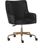 Franklin Leather Modern Office Chair-Office Chairs-SUNPAN-Vintage Black-LOOMLAN