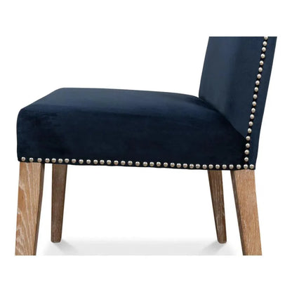 Franklin Side Chair Navy Blue - LOOMLAN - Sarreid - Dining Chairs