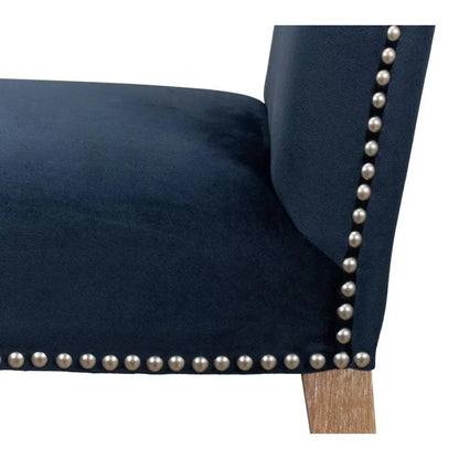 Franklin Side Chair Navy Blue - LOOMLAN - Sarreid - Dining Chairs