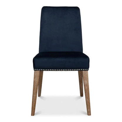 Franklin Side Chair Navy Blue - LOOMLAN - Sarreid - Dining Chairs