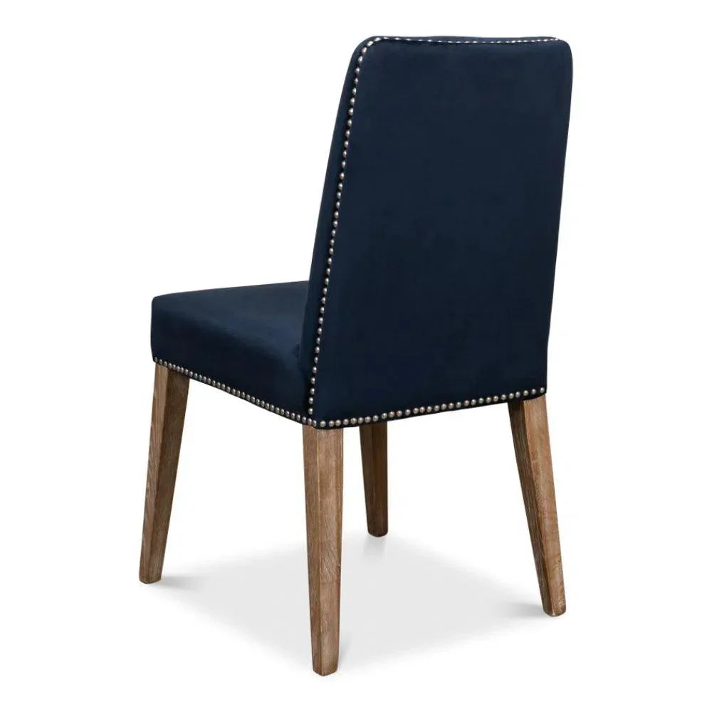 Franklin Side Chair Navy Blue - LOOMLAN - Sarreid - Dining Chairs