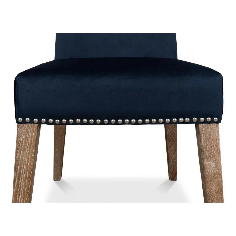 Franklin Side Chair Navy Blue - LOOMLAN - Sarreid - Dining Chairs