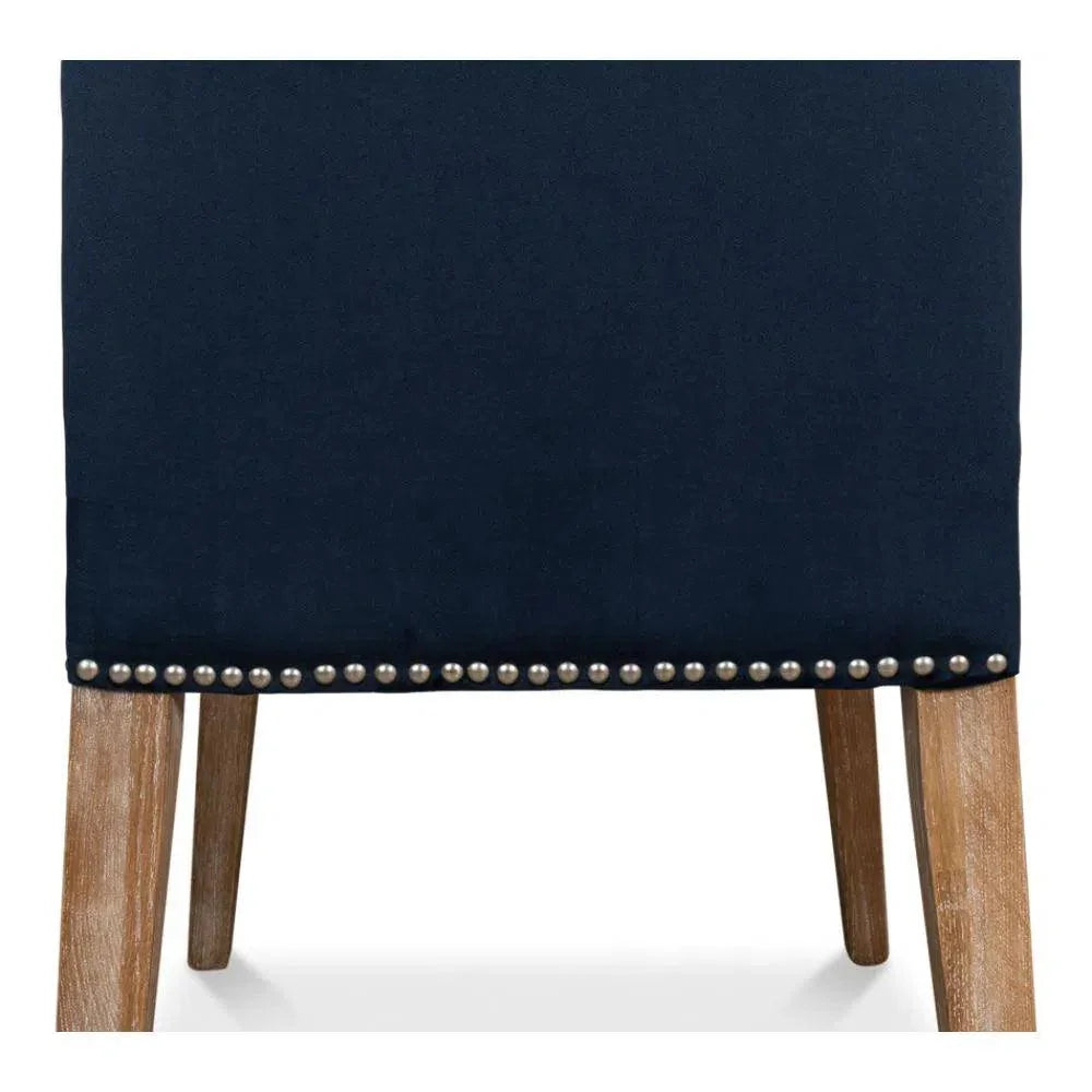 Franklin Side Chair Navy Blue - LOOMLAN - Sarreid - Dining Chairs