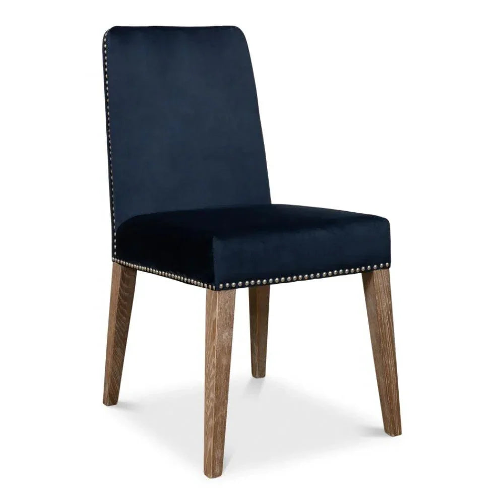 Franklin Side Chair Navy Blue - LOOMLAN - Sarreid - Dining Chairs