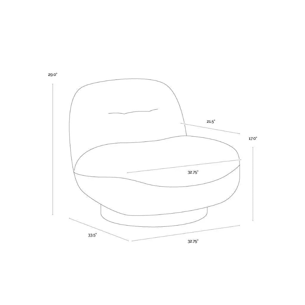 Franze Fabric Swivel Lounge Chair - LOOMLAN - SUNPAN - Club Chairs