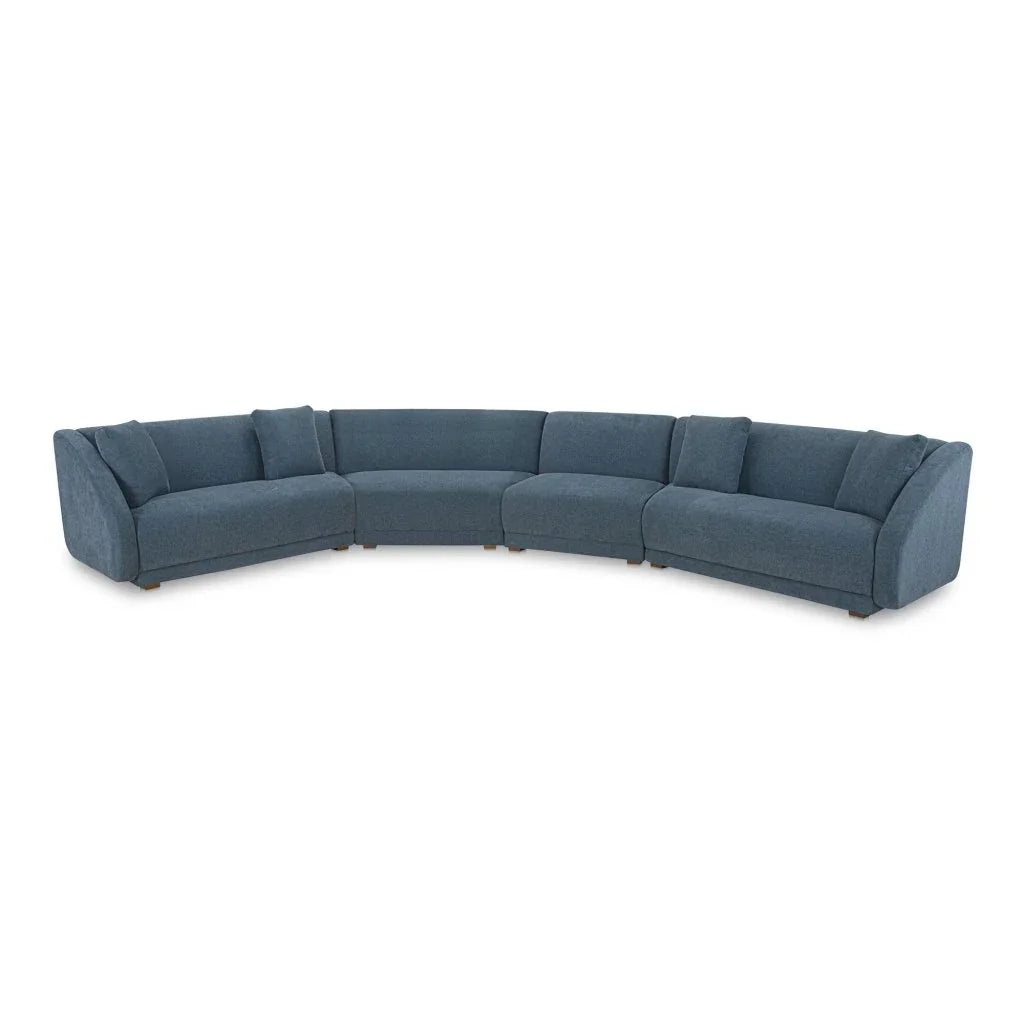 Fraser Angled Side Sectional Sofa (Set Of 4)-Modular Sofas-Moe's Home-Deep Blue-LOOMLAN