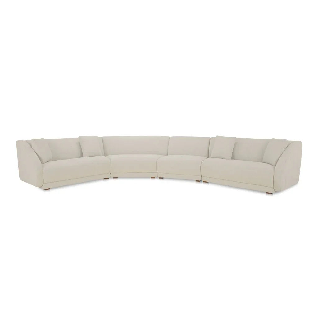 Fraser Angled Side Sectional Sofa (Set Of 4)-Modular Sofas-Moe's Home-Off White-LOOMLAN