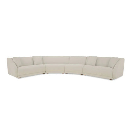 Fraser Angled Side Sectional Sofa (Set Of 4)-Modular Sofas-Moe's Home-Off White-LOOMLAN