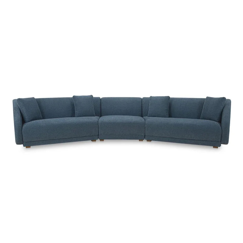 Fraser Modern Sectional Sofa (Set Of 3)-Modular Sofas-Moe's Home-Deep Blue-LOOMLAN