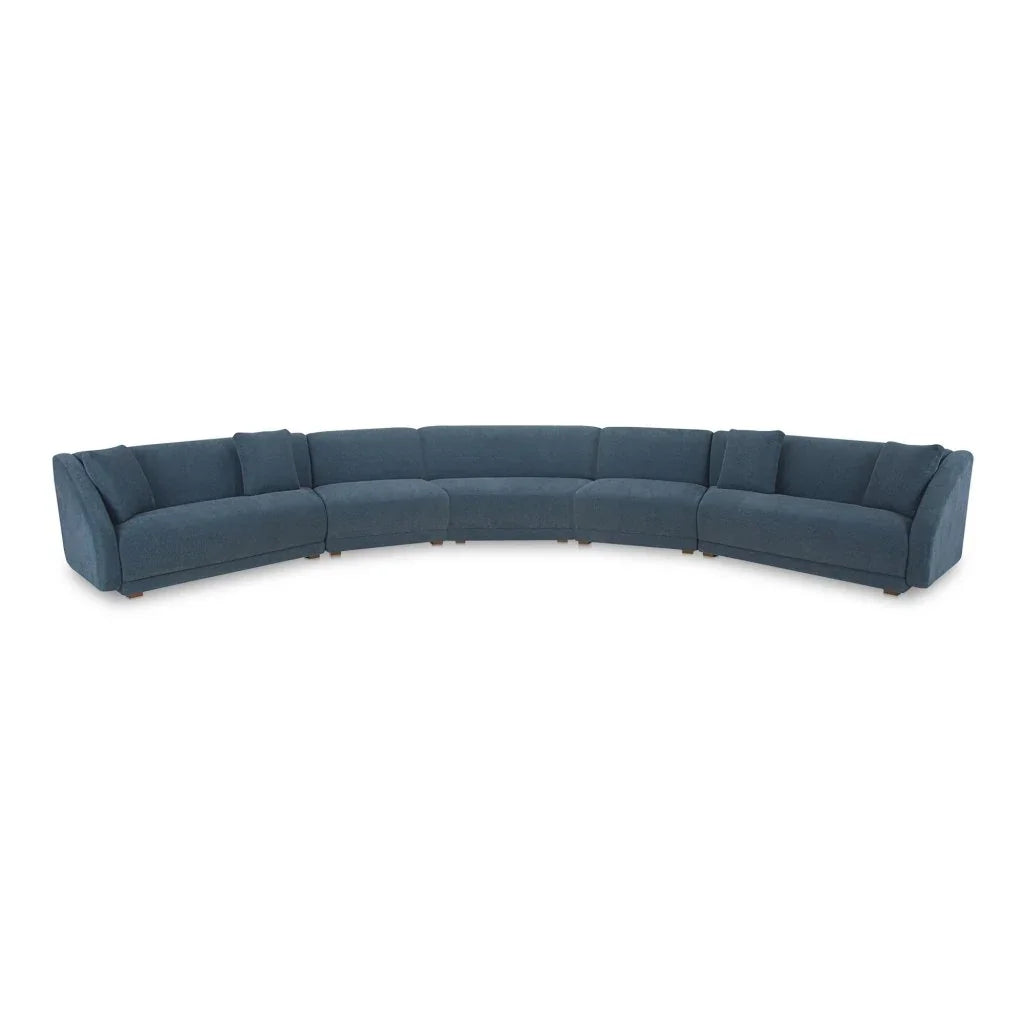 Fraser Seven Seater Sectional Sofa (Set Of 5)-Modular Sofas-Moe's Home-Deep Blue-LOOMLAN
