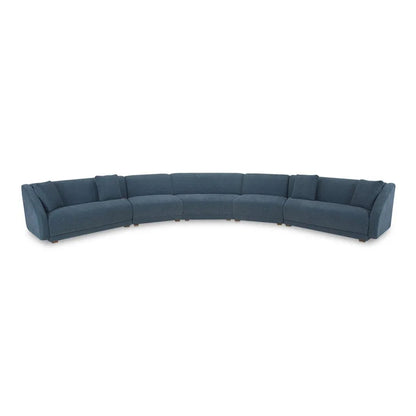 Fraser Seven Seater Sectional Sofa (Set Of 5)-Modular Sofas-Moe's Home-Deep Blue-LOOMLAN