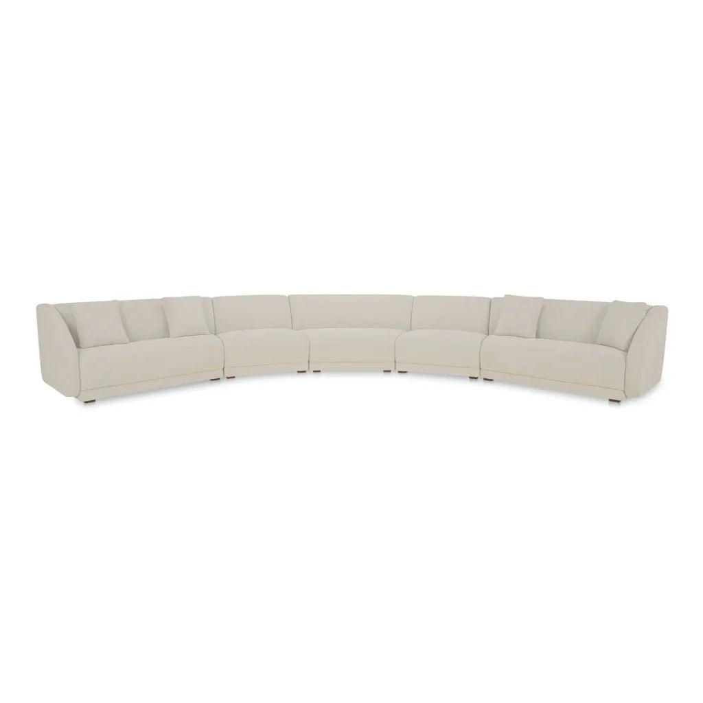 Fraser Seven Seater Sectional Sofa (Set Of 5)-Modular Sofas-Moe's Home-White-LOOMLAN