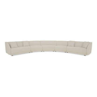 Fraser Seven Seater Sectional Sofa (Set Of 5)-Modular Sofas-Moe's Home-White-LOOMLAN