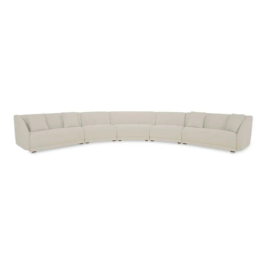 Fraser Seven Seater Sectional Sofa (Set Of 5)-Modular Sofas-Moe's Home-White-LOOMLAN