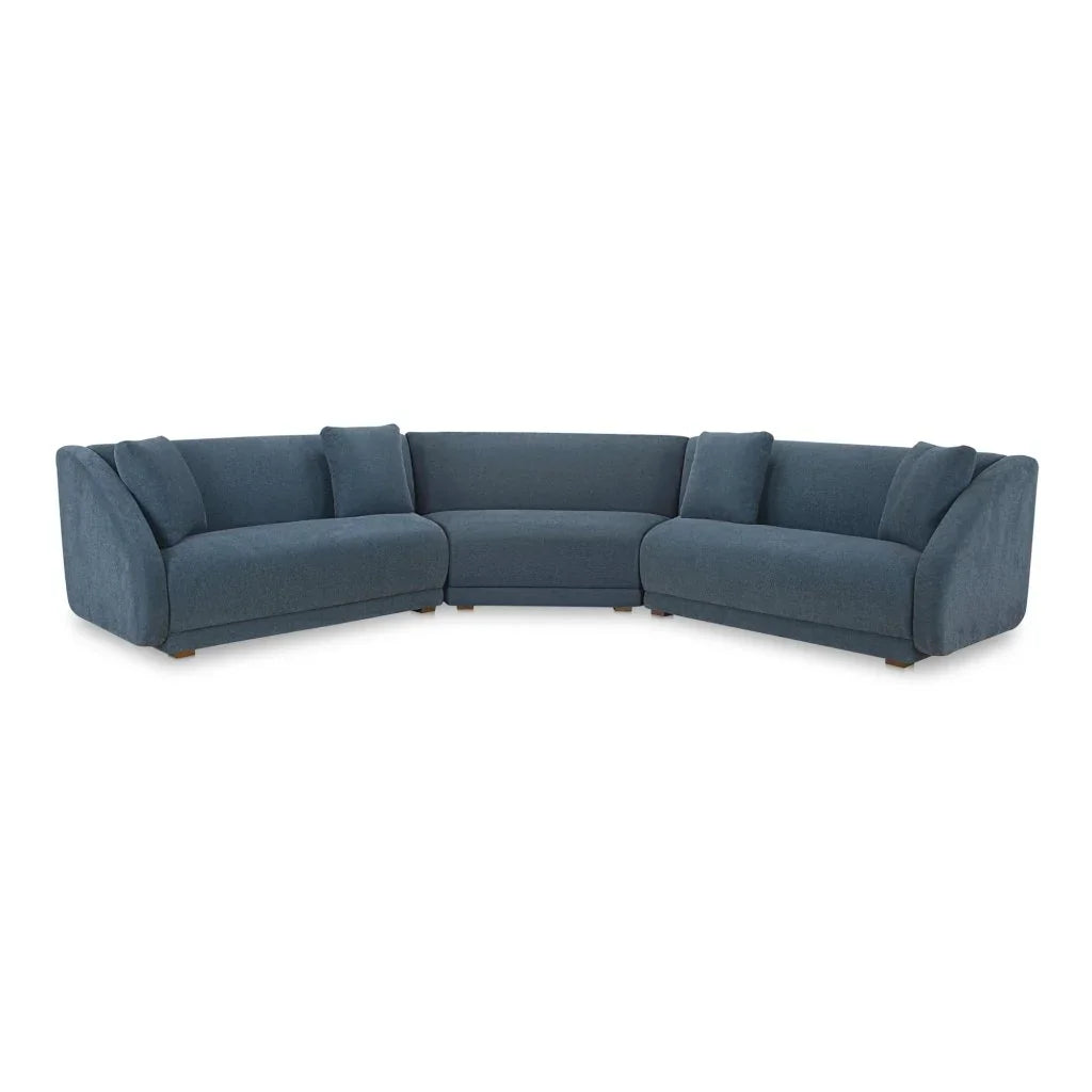Fraser Wedge Slipper Modular Sofa-Modular Sofas-Moe's Home-3 PC Set-Deep Blue-LOOMLAN