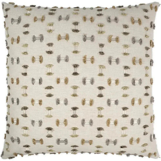 Frayed Travertine Textured Tan Large Throw Pillow - LOOMLAN - D.V. Kap - Throw Pillows