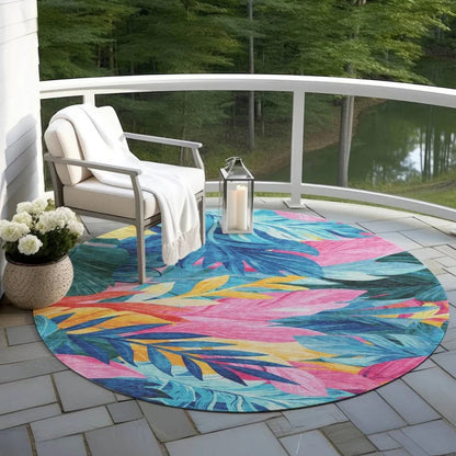 Frayura Blue Washable Indoor - Outdoor Rug - LOOMLAN - LOOMLAN Rugs - Outdoor Rugs