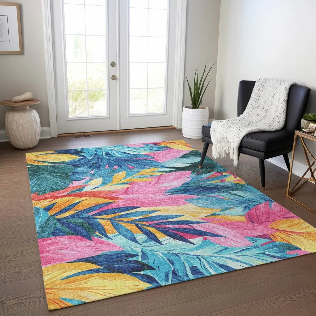 Frayura Blue Washable Indoor - Outdoor Rug - LOOMLAN - LOOMLAN Rugs - Outdoor Rugs