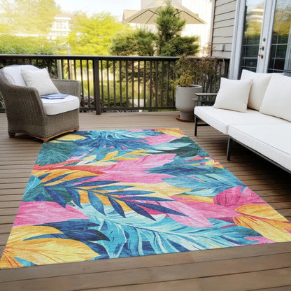Frayura Blue Washable Indoor - Outdoor Rug - LOOMLAN - LOOMLAN Rugs - Outdoor Rugs