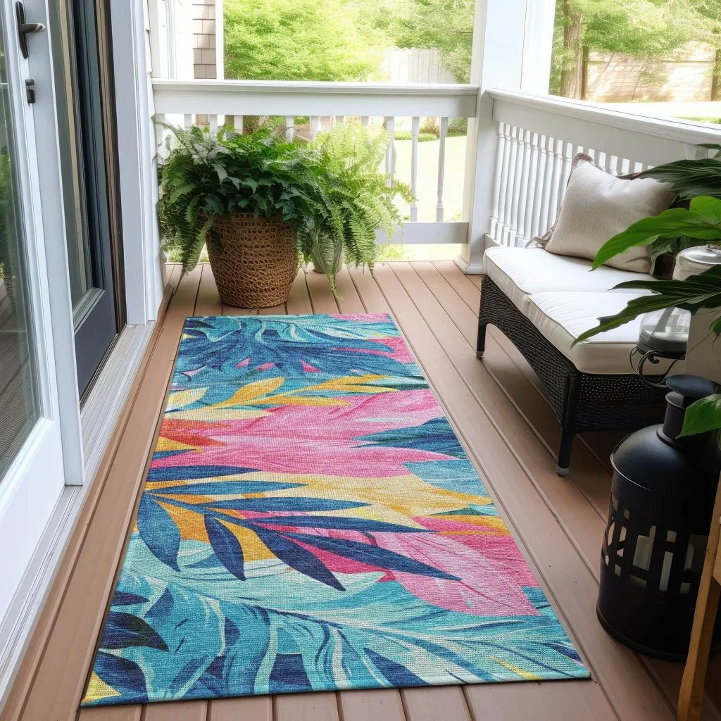 Frayura Blue Washable Indoor - Outdoor Rug - LOOMLAN - LOOMLAN Rugs - Outdoor Rugs