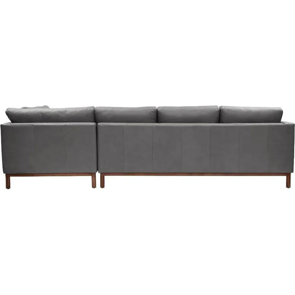 Freehand Leather Sectional With Chaise - LOOMLAN - One For Victory - Sectionals