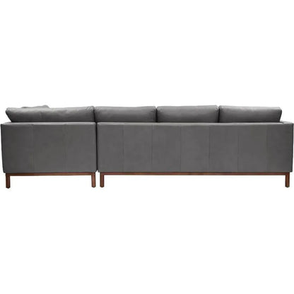 Freehand Leather Sectional With Chaise - LOOMLAN - One For Victory - Sectionals