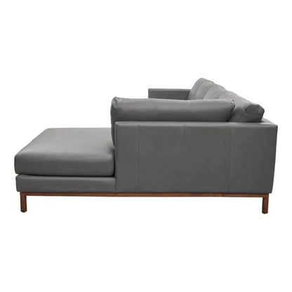 Freehand Leather Sectional With Chaise - LOOMLAN - One For Victory - Sectionals