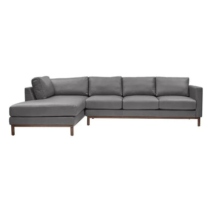 Freehand Leather Sectional With Chaise - LOOMLAN - One For Victory - Sectionals