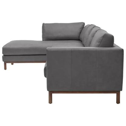Freehand Leather Sectional With Chaise - LOOMLAN - One For Victory - Sectionals