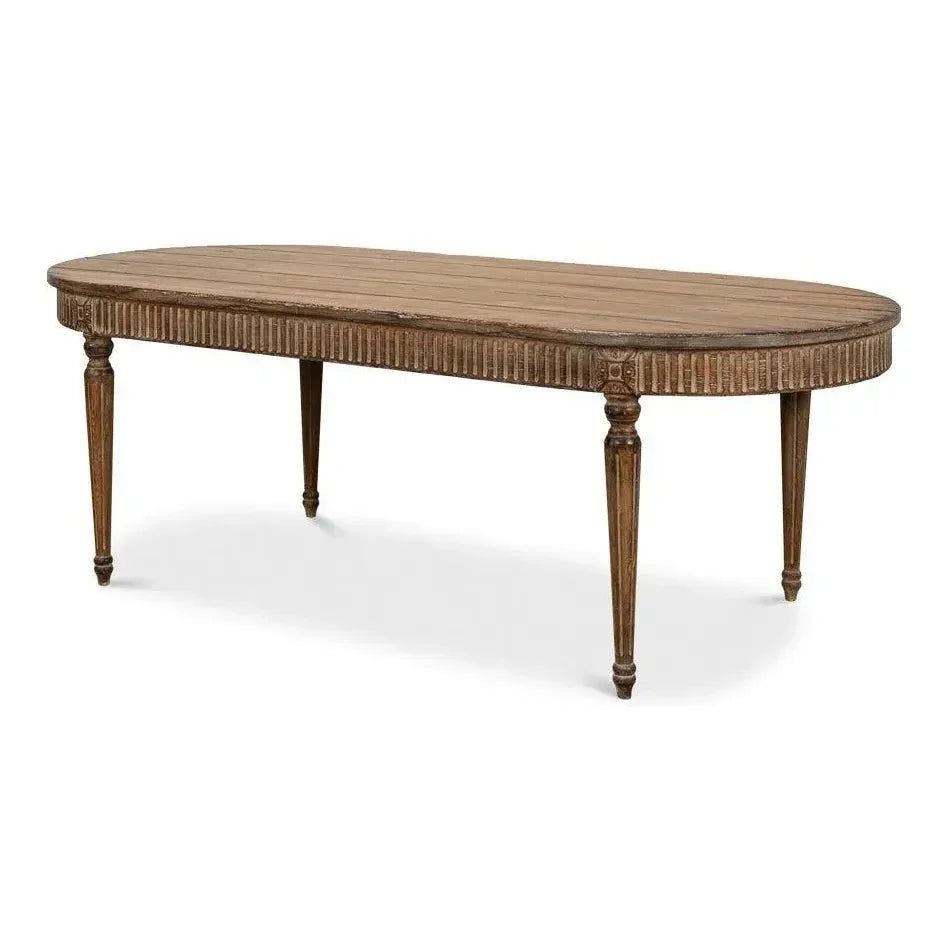 French Antique Reproduction Dining Table-Dining Tables-Sarreid-LOOMLAN