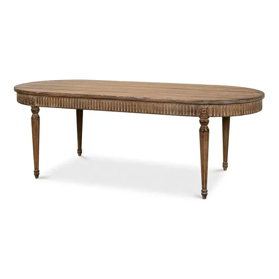 French Antique Reproduction Dining Table-Dining Tables-Sarreid-LOOMLAN