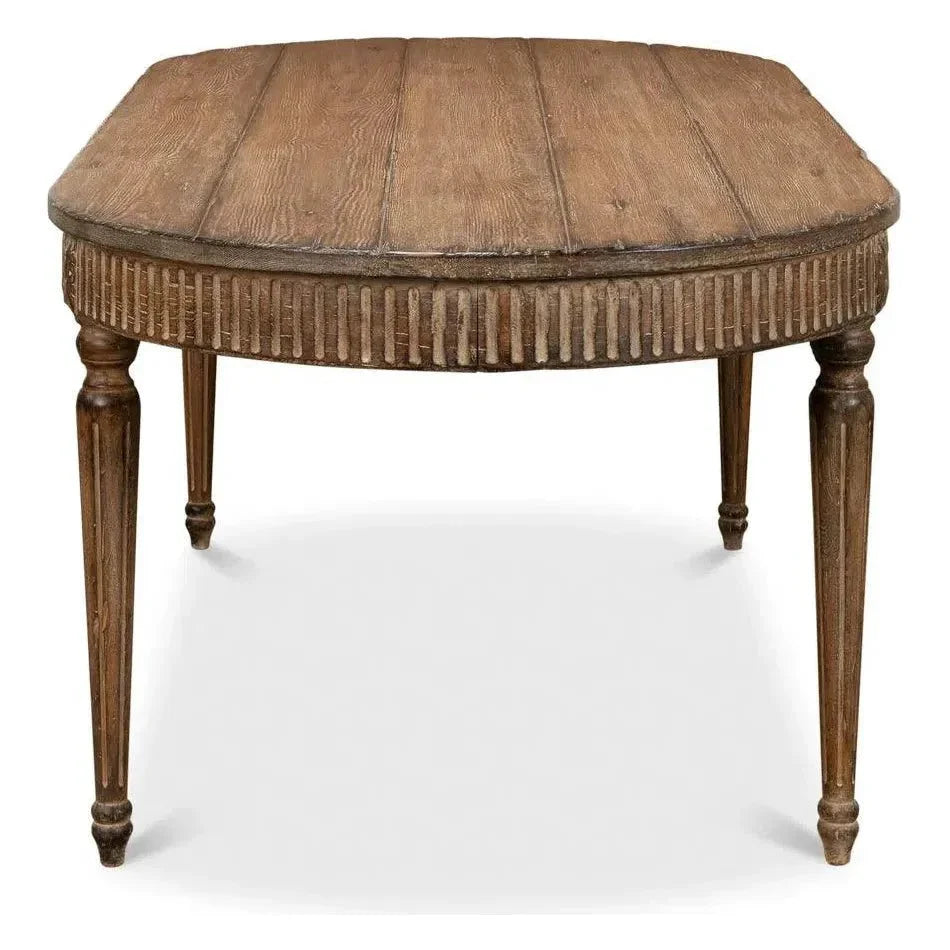 French Antique Reproduction Dining Table-Dining Tables-Sarreid-LOOMLAN