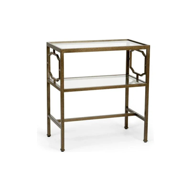 French Clear Glass Shelve Side Table - LOOMLAN - Chelsea House - Side Tables