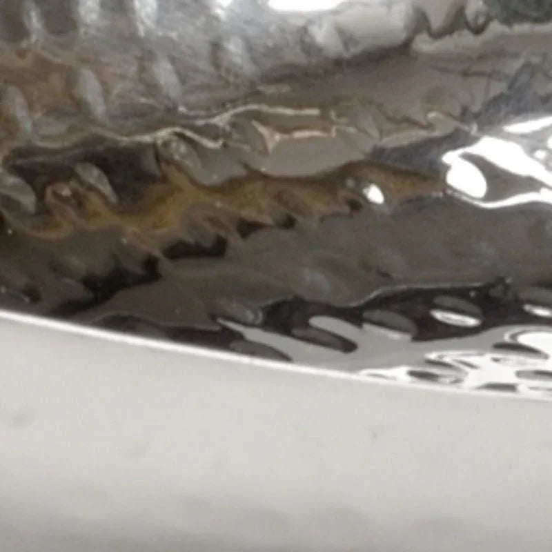 Fresh Stem Hammered Steel Made Triple Bowl - LOOMLAN - Wildwood - Boxes & Bowls