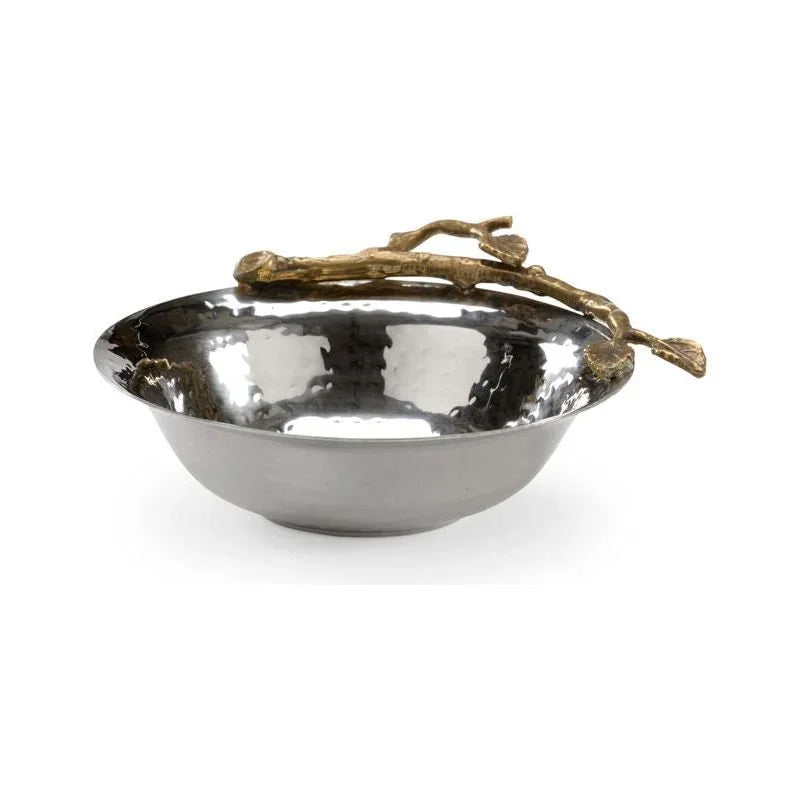 Fresh Twig Hammered Steel Made Bowl - LOOMLAN - Wildwood - Boxes & Bowls