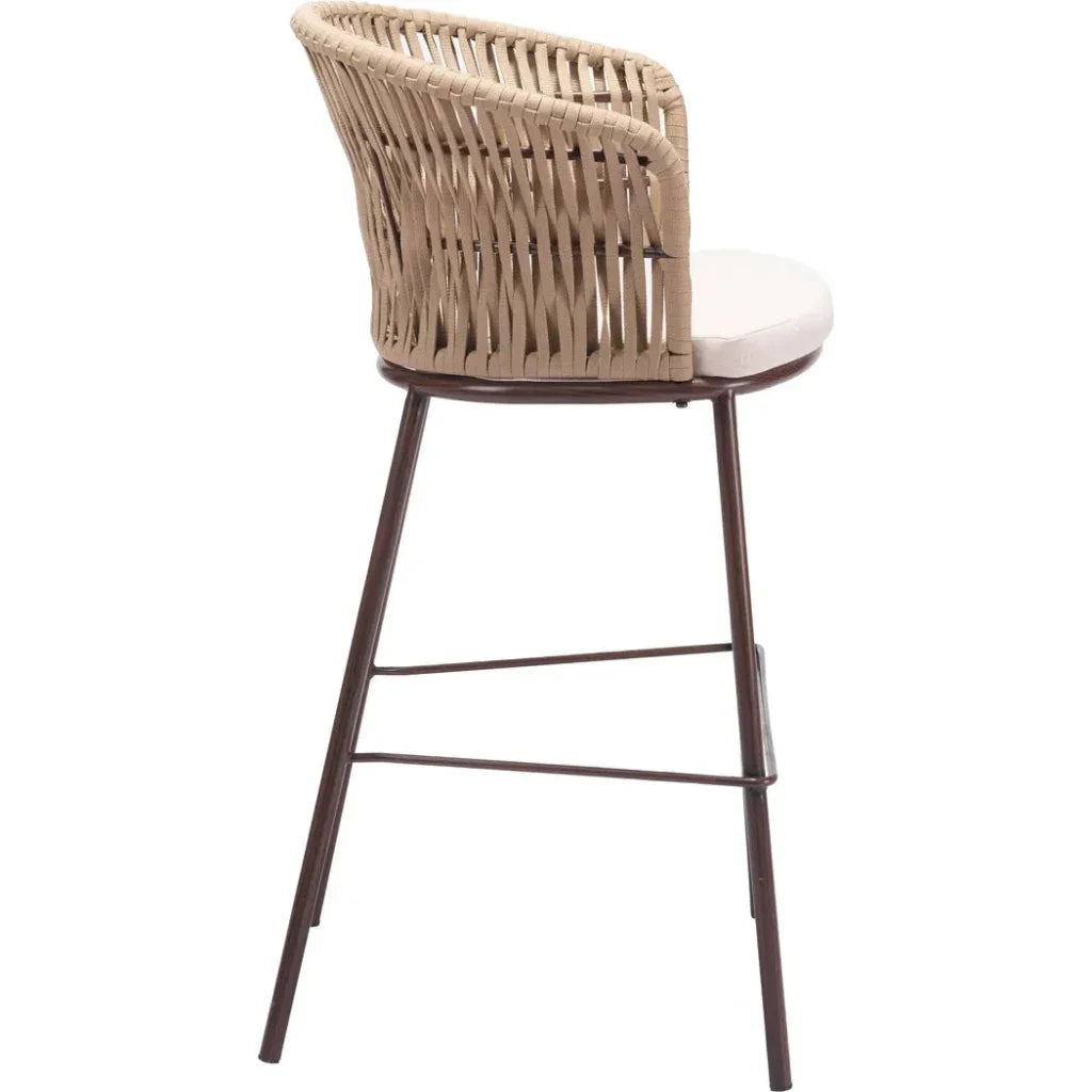 Freycinet Barstool Natural-Outdoor Bar Stools-Zuo Modern-LOOMLAN