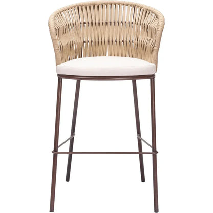 Freycinet Barstool Natural-Outdoor Bar Stools-Zuo Modern-LOOMLAN