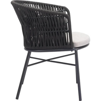 Freycinet Dining Chair (Set of 2) Black-Outdoor Dining Chairs-Zuo Modern-LOOMLAN