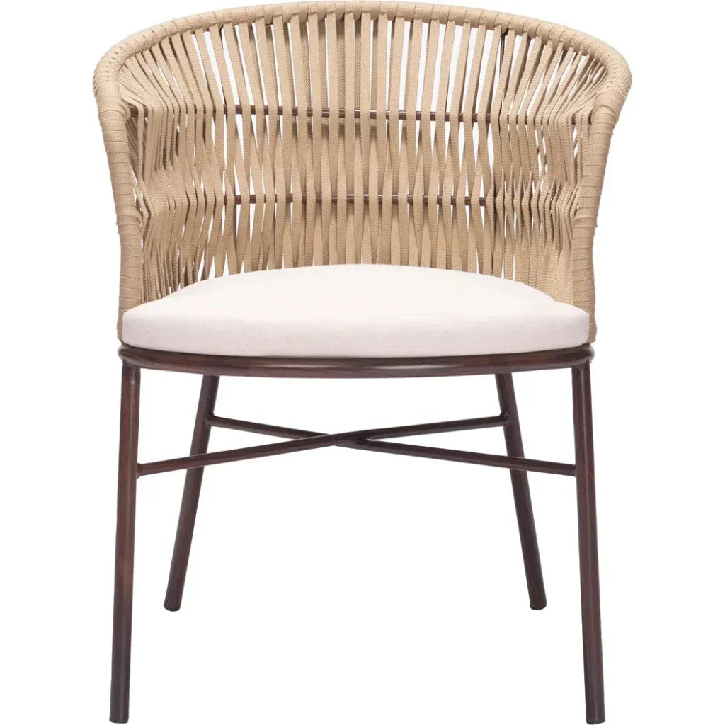 Freycinet Dining Chair (Set of 2) Natural-Outdoor Dining Chairs-Zuo Modern-LOOMLAN