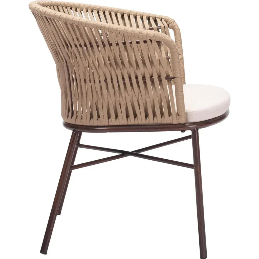 Freycinet Dining Chair (Set of 2) Natural-Outdoor Dining Chairs-Zuo Modern-LOOMLAN