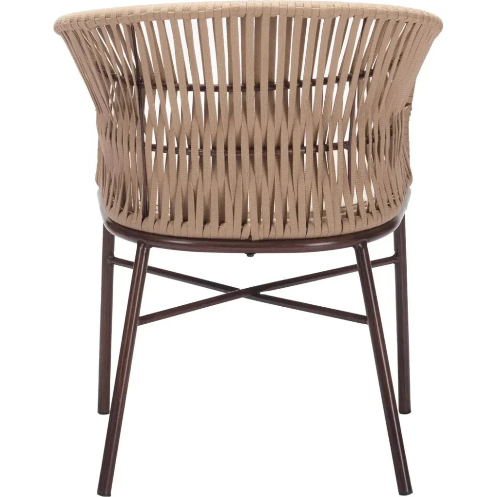 Freycinet Dining Chair (Set of 2) Natural-Outdoor Dining Chairs-Zuo Modern-LOOMLAN