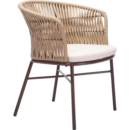 Freycinet Dining Chair (Set of 2) Natural-Outdoor Dining Chairs-Zuo Modern-LOOMLAN